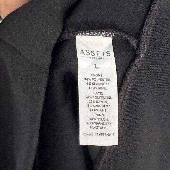 Spanx Faux Leather Front Ponte Knit High Rise Leggings Contemporary Black Large - Picture 6 of 10